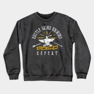 Hustle Grind Unwind Repeat on Dark Color Crewneck Sweatshirt